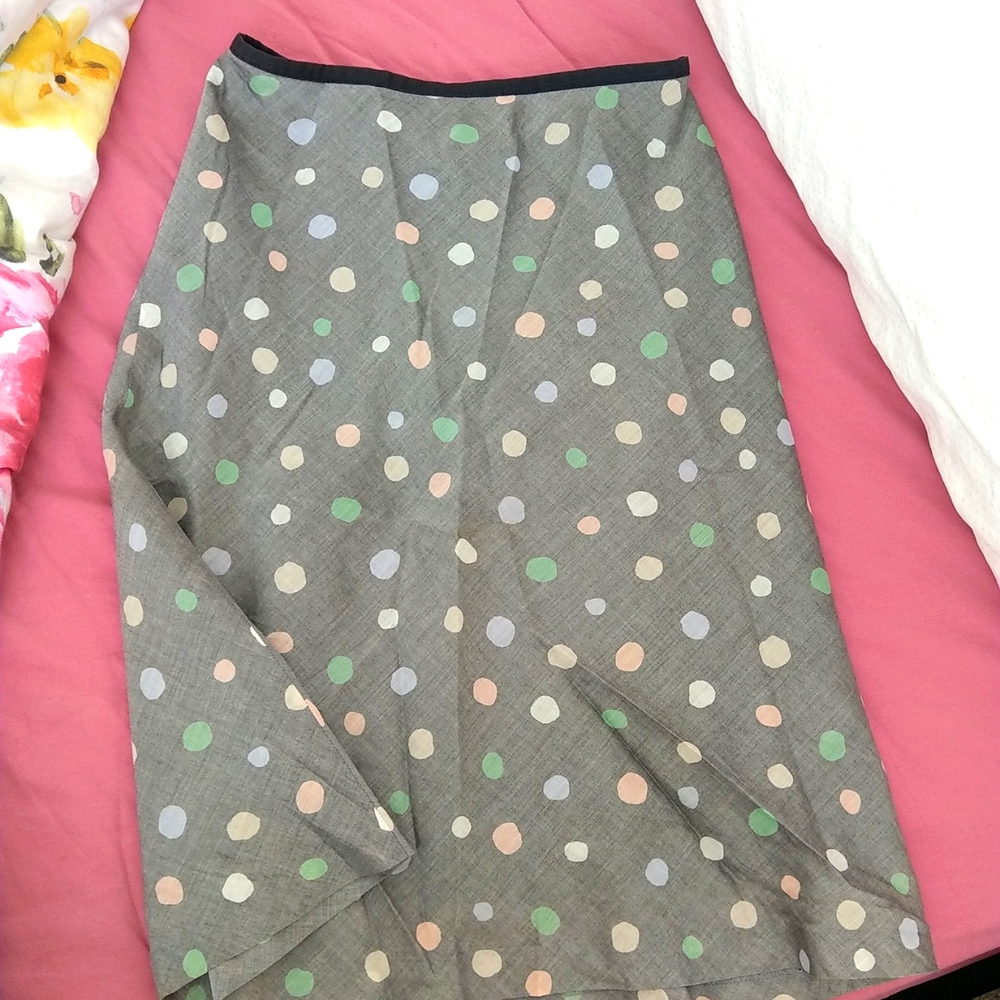 Vintage Silk polka dot mini skirt
